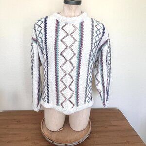 Allen Wah - Pullover Sweater - Size Medium - Multi Texture